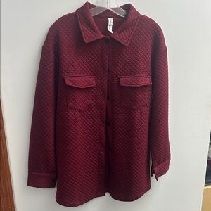 Quilted Burgundy Shacket